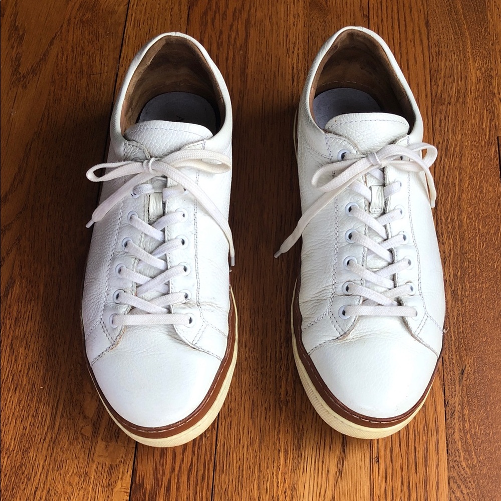 Allen Edmonds Men’s Porter Derby White Leather Lowtop Sneakers Size 11.5 Wide